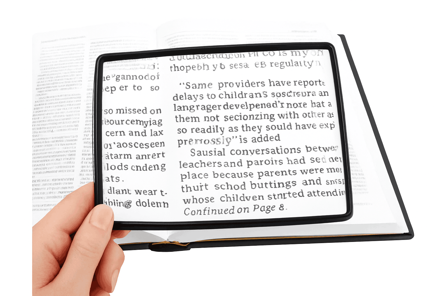 Full Page Magnifier Sheet Reading Aid for Easier Reading-black