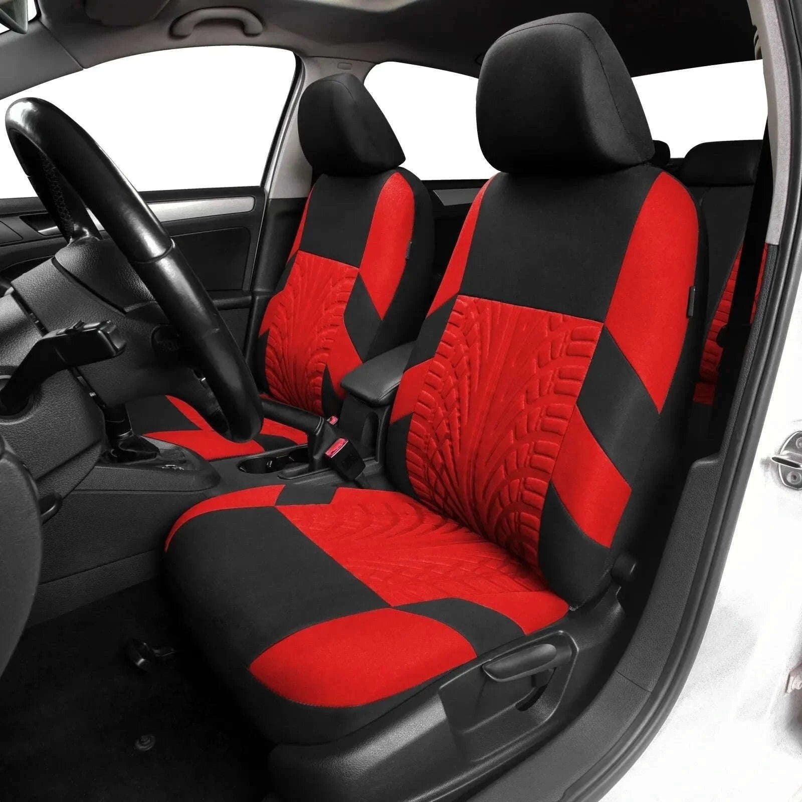 Full Set Car Seat Covers for Cars, SUVs, and Vans-Y33376-BLACK