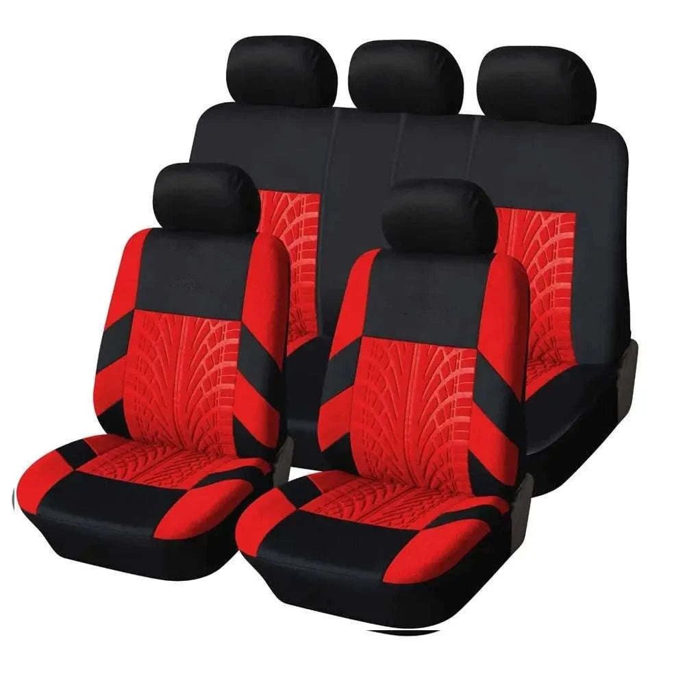 Full Set Car Seat Covers for Cars, SUVs, and Vans-Y33376-BLACK