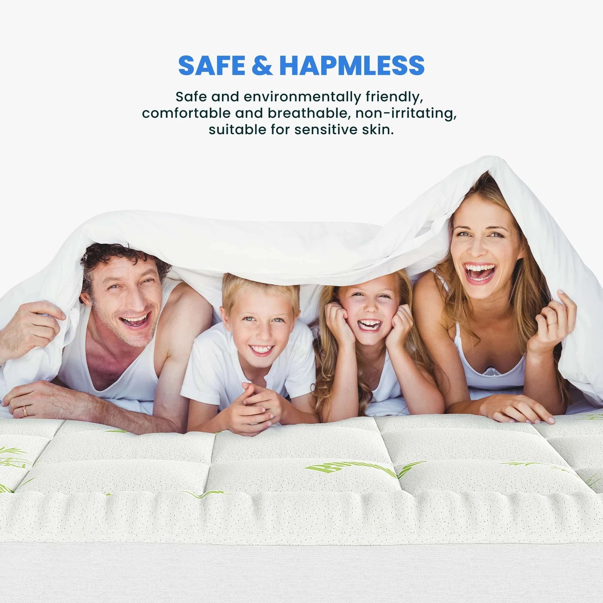 Full Size Bamboo Viscose Mattress Topper with Memory Foam Cooling-Green / Queen / United States