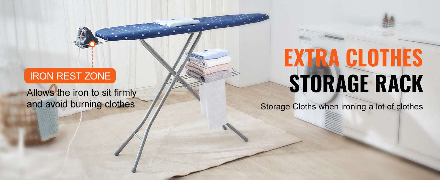 Full Size Ironing Board with Adjustable Height & 4-Layer Padding-109x33cm 4 layer / CZECH REPUBLIC