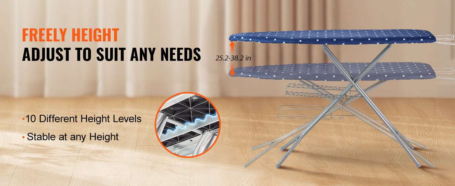Full Size Ironing Board with Adjustable Height & 4-Layer Padding-109x33cm 4 layer / CZECH REPUBLIC