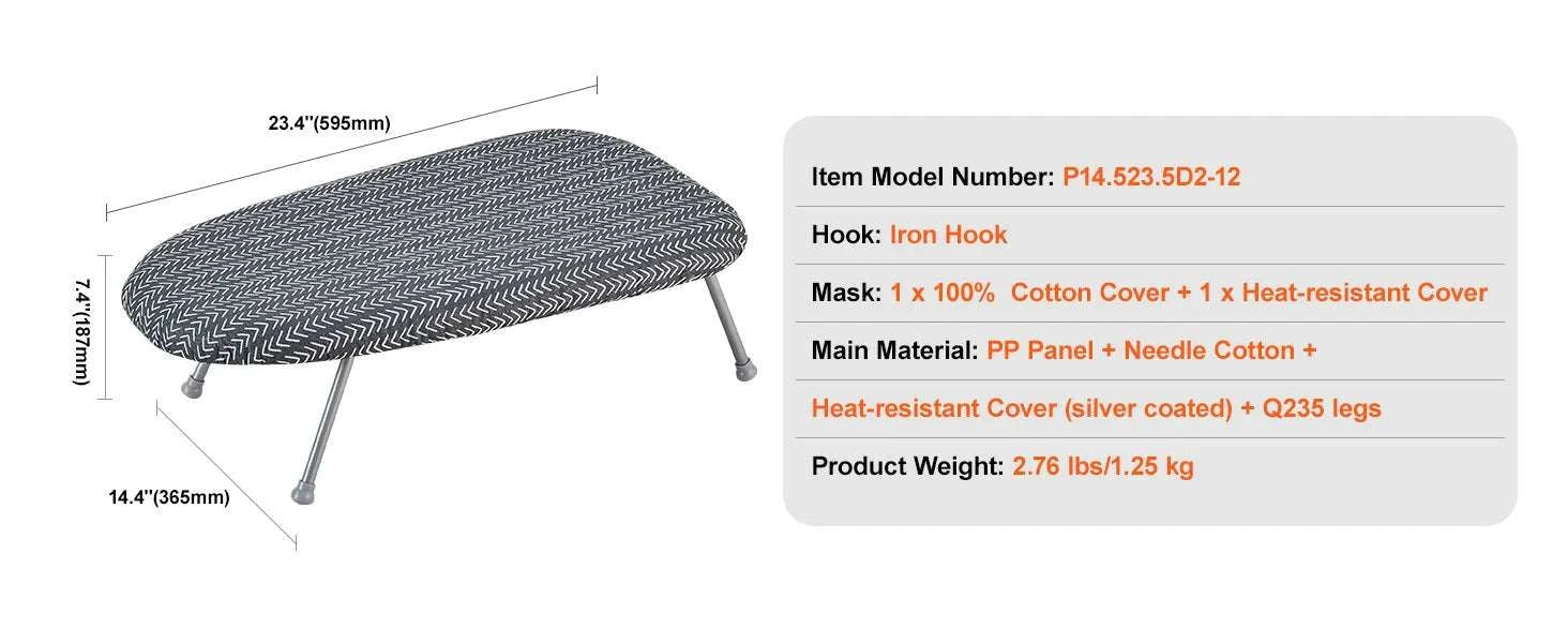 Full Size Ironing Board with Adjustable Height & 4-Layer Padding-109x33cm 4 layer / CZECH REPUBLIC