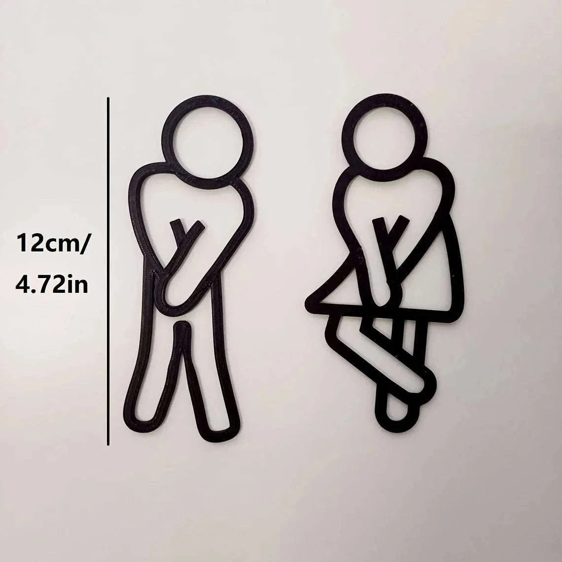 Funny Bathroom Signs for Home, Restaurants & Cafes-set