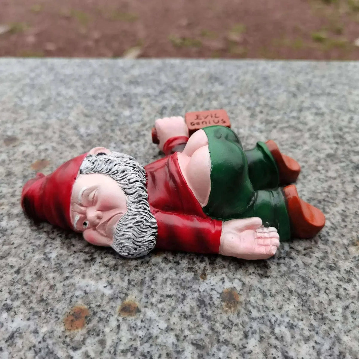 Funny Drunken Garden Gnome Statue 15cm Resin Outdoor Indoor Decor-Blue