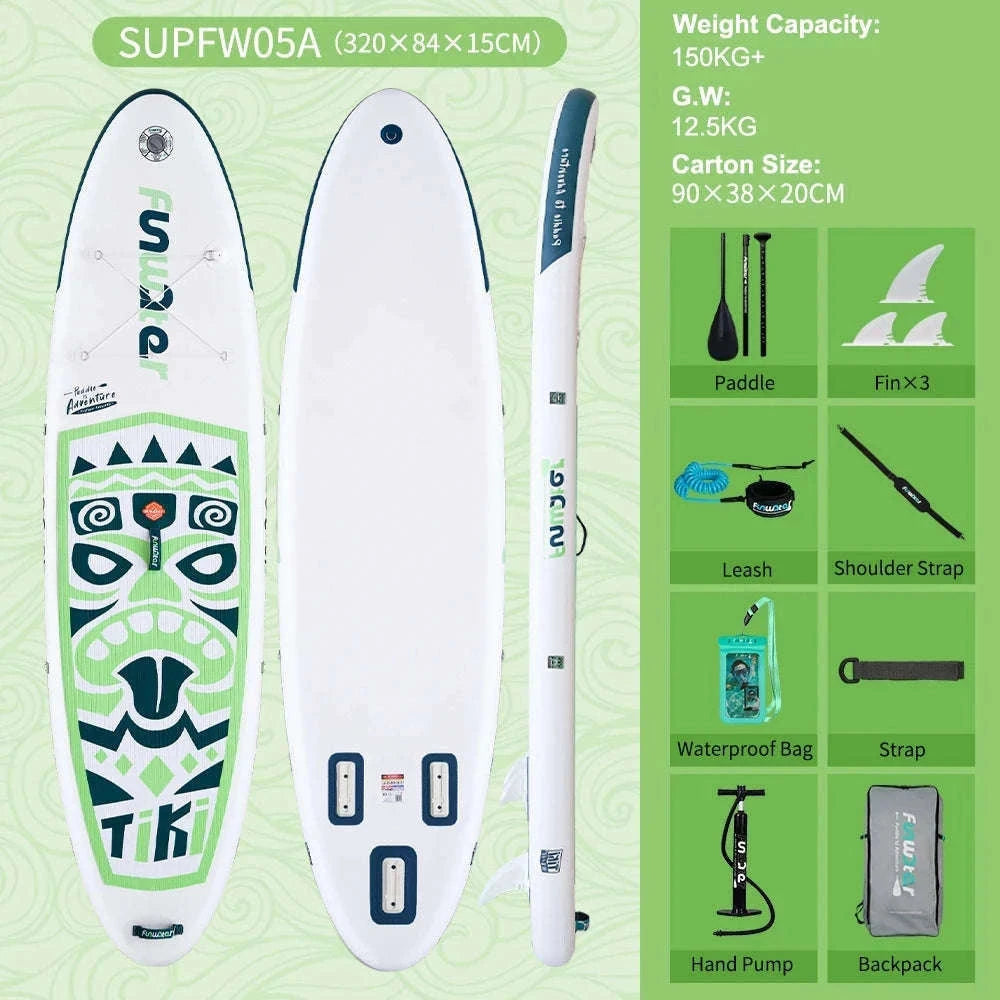 FunWater Inflatable Stand Up Paddle Board for Stable Riding-SUPFR02D(335*83*15CM) / GERMANY