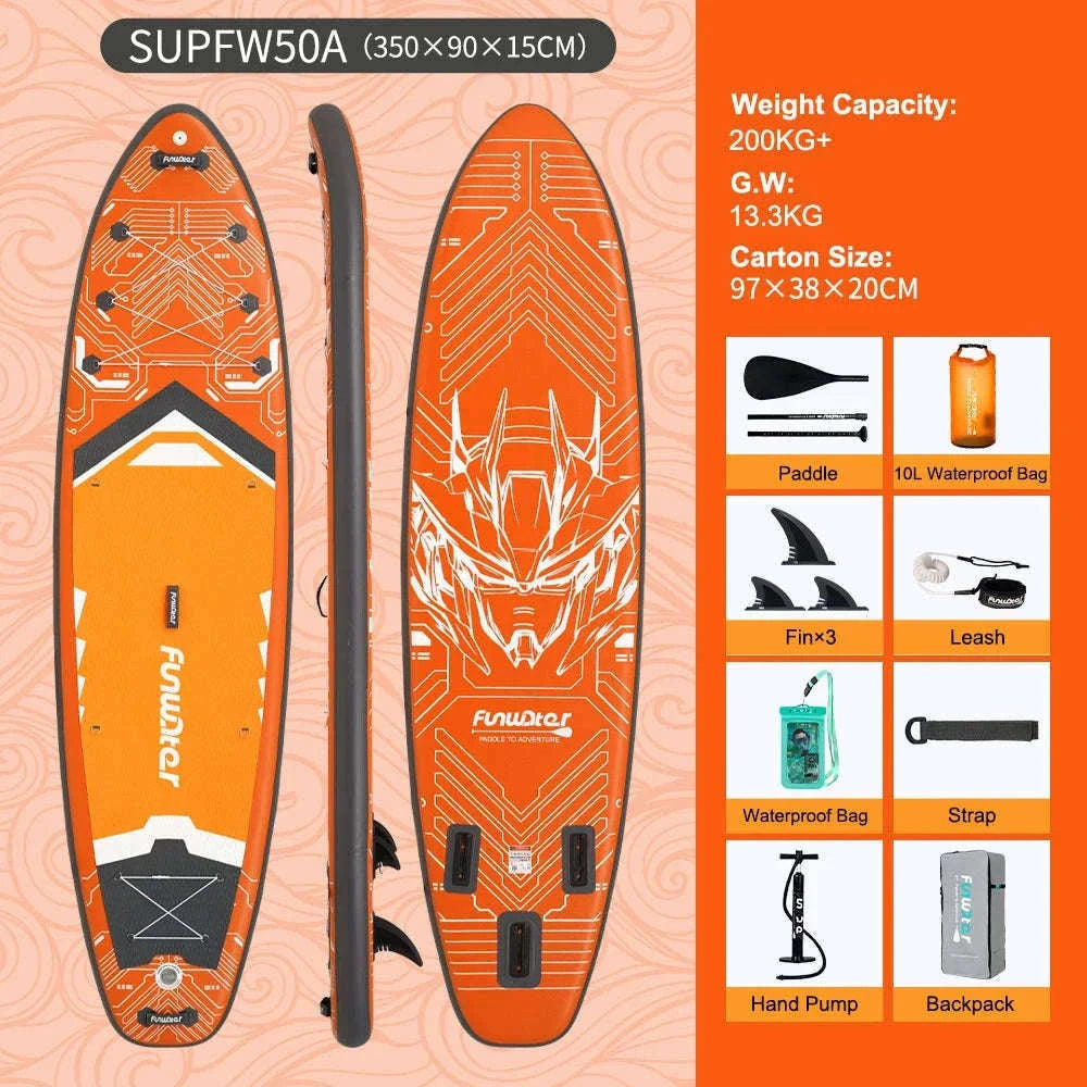FunWater Inflatable Stand Up Paddle Board for Stable Riding-SUPFR02D(335*83*15CM) / GERMANY