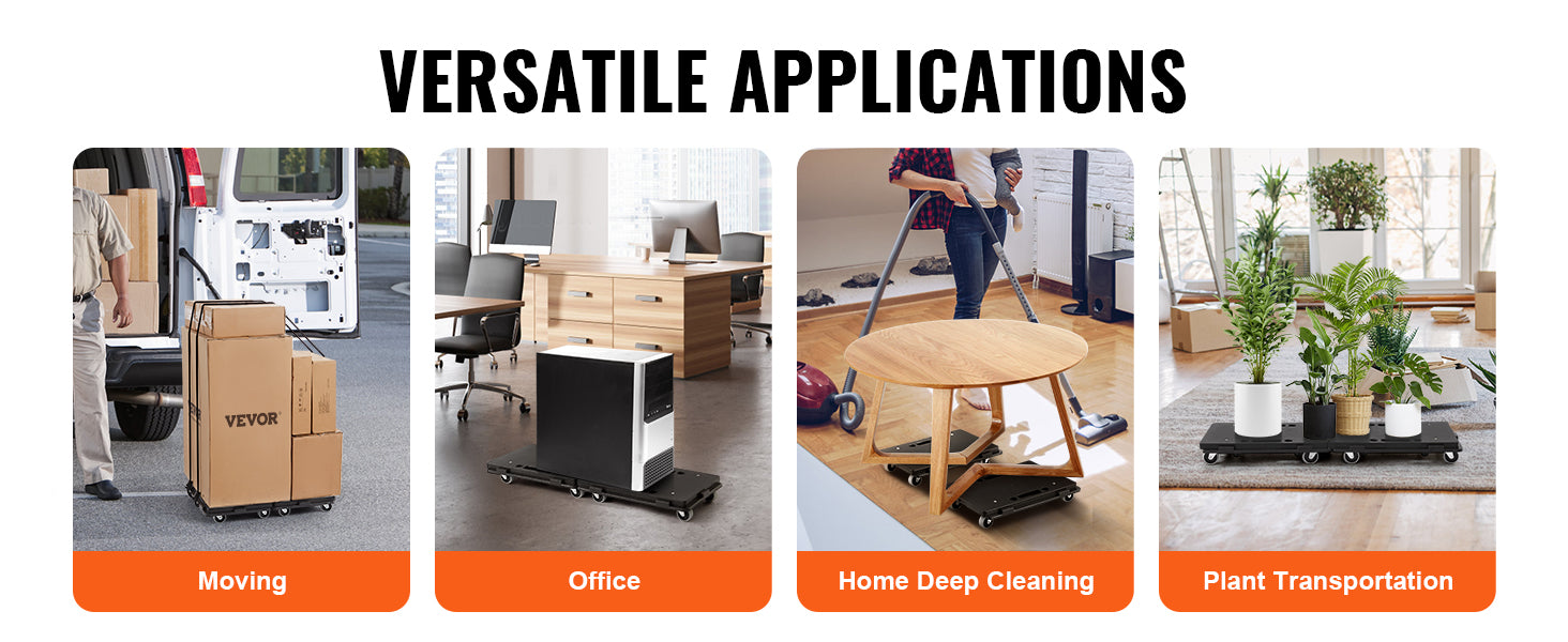 2 Pack Furniture Dolly Movers 500 lbs Each with Wheels