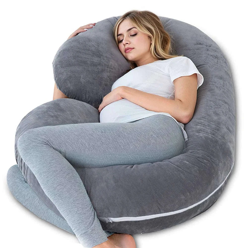 G-Shape Full Body Pregnancy Pillow with Cotton Cover Support-U-Shaped / UNITED KINGDOM