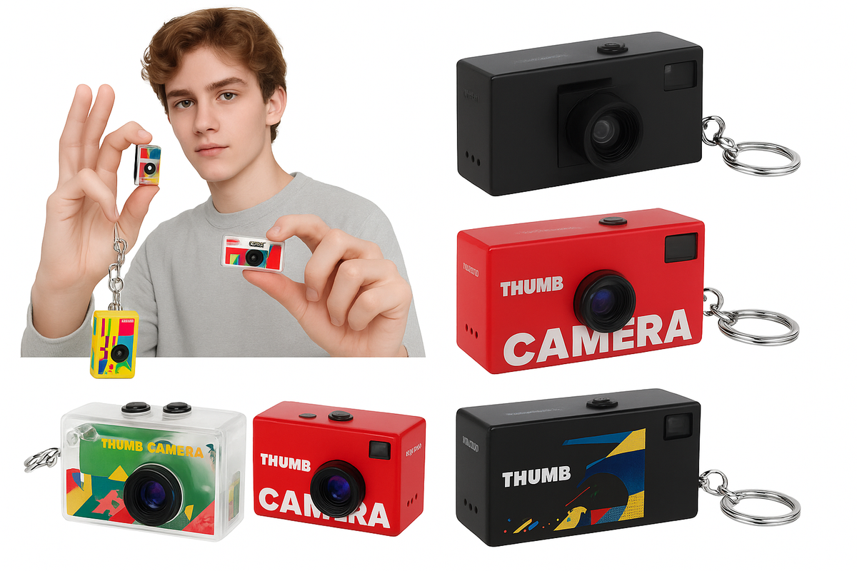 Retro Mini Keychain Camera 1080P with Screen