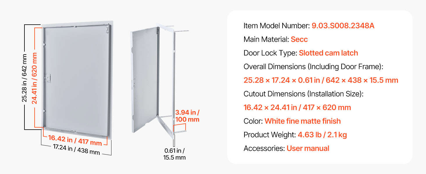 Galvanized Steel Access Panel for Drywall, Ceiling, Plumbing and Electrical Access-12x12inch / United States