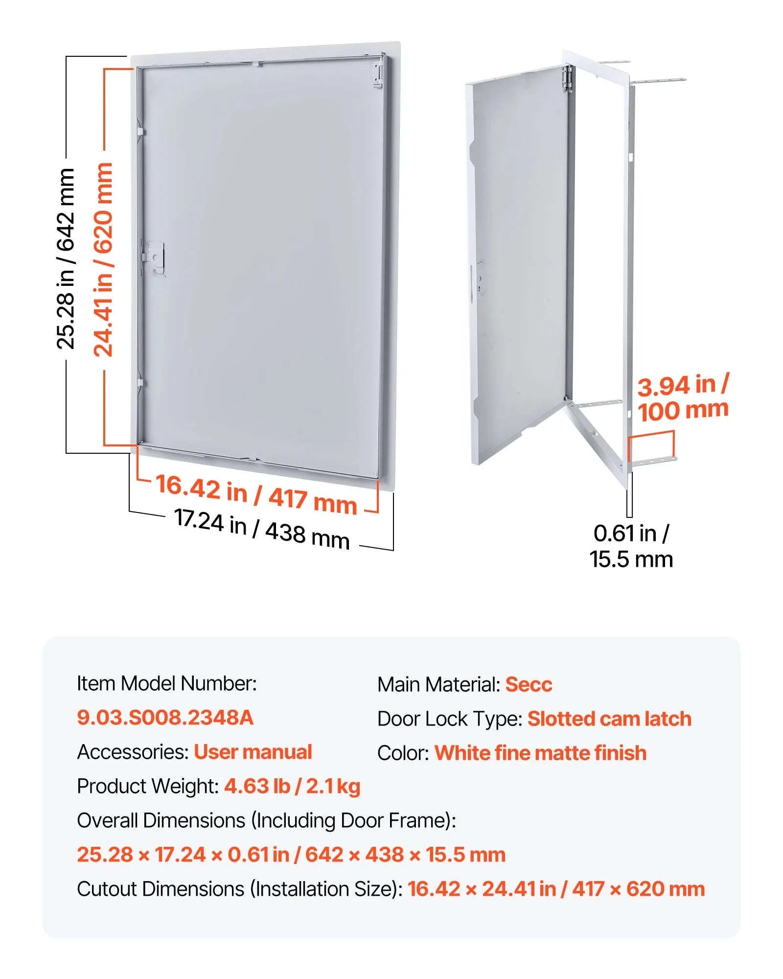 Galvanized Steel Access Panel for Drywall, Ceiling, Plumbing and Electrical Access-12x12inch / United States