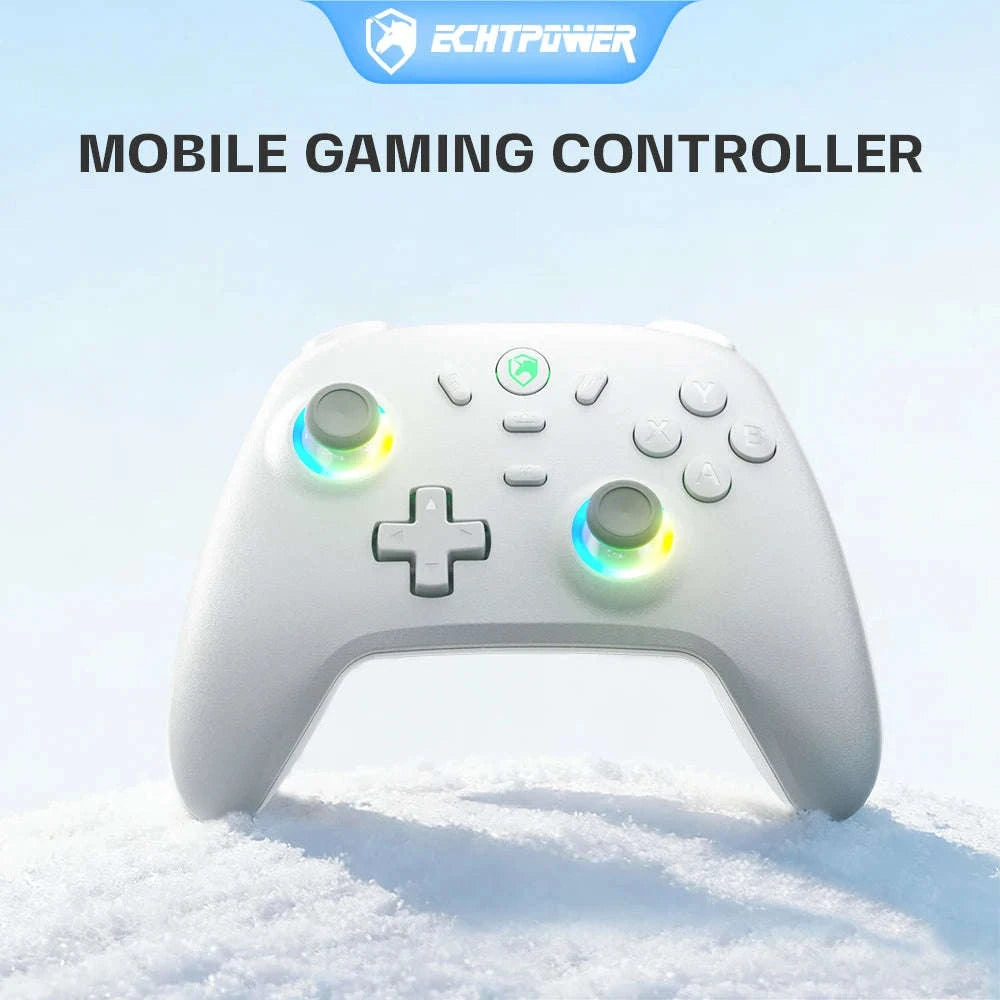 Game Controller with Hall Effect Joysticks, Hair Triggers & Adjustable Vibration-WHITE / United States