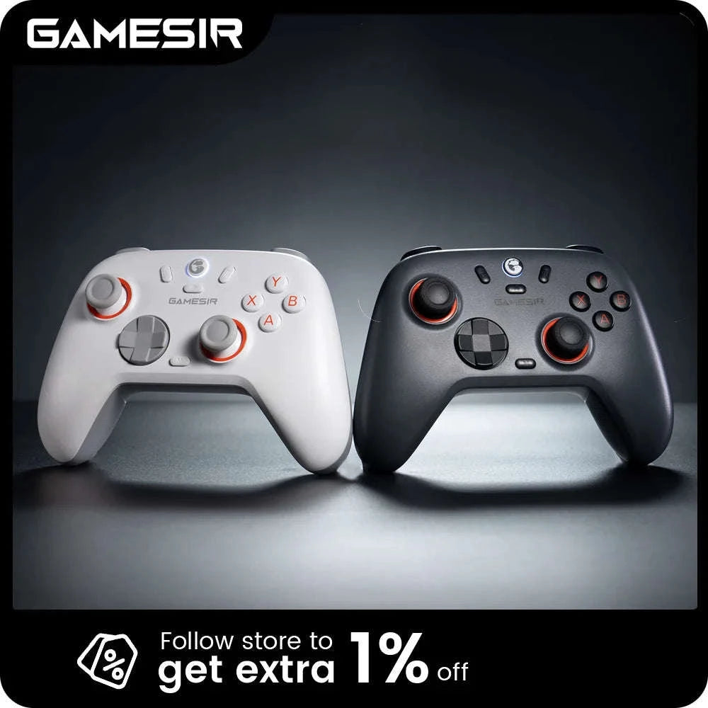 GameSir Nova Lite 2 Wireless Switch Controller, Hall Effect Gamepad for Nintendo Switch, PC, Steam, Android Phone, iPhone-Midnight Gray / Brazil