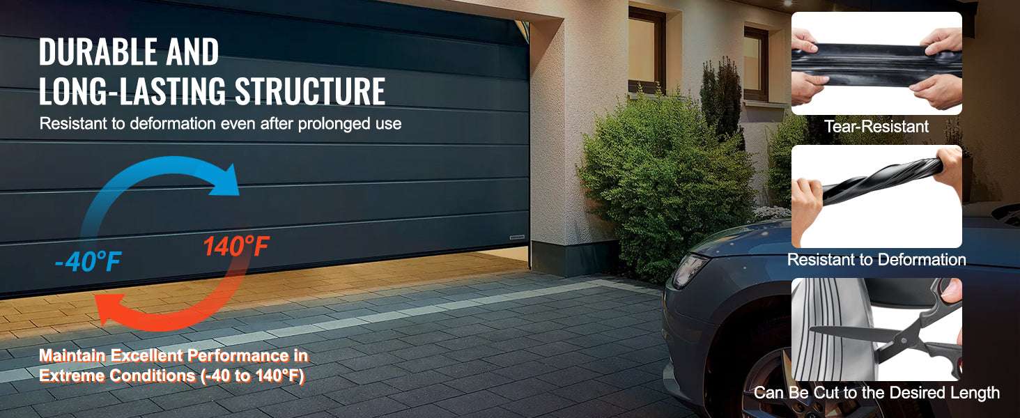 Garage Door Bottom Seal Rubber Strip U Shape Weatherproof Seal-16ft  4.8m / spain