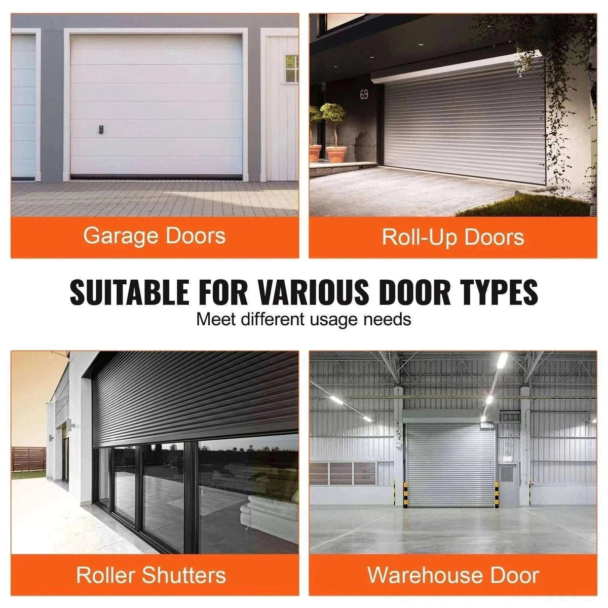 Garage Door Bottom Seal Rubber Strip U Shape Weatherproof Seal-16ft  4.8m / spain
