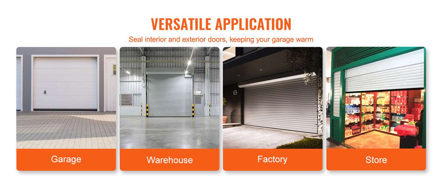 Garage Door Bottom Seal Rubber Strip U Shape Weatherproof Seal-16ft  4.8m / spain