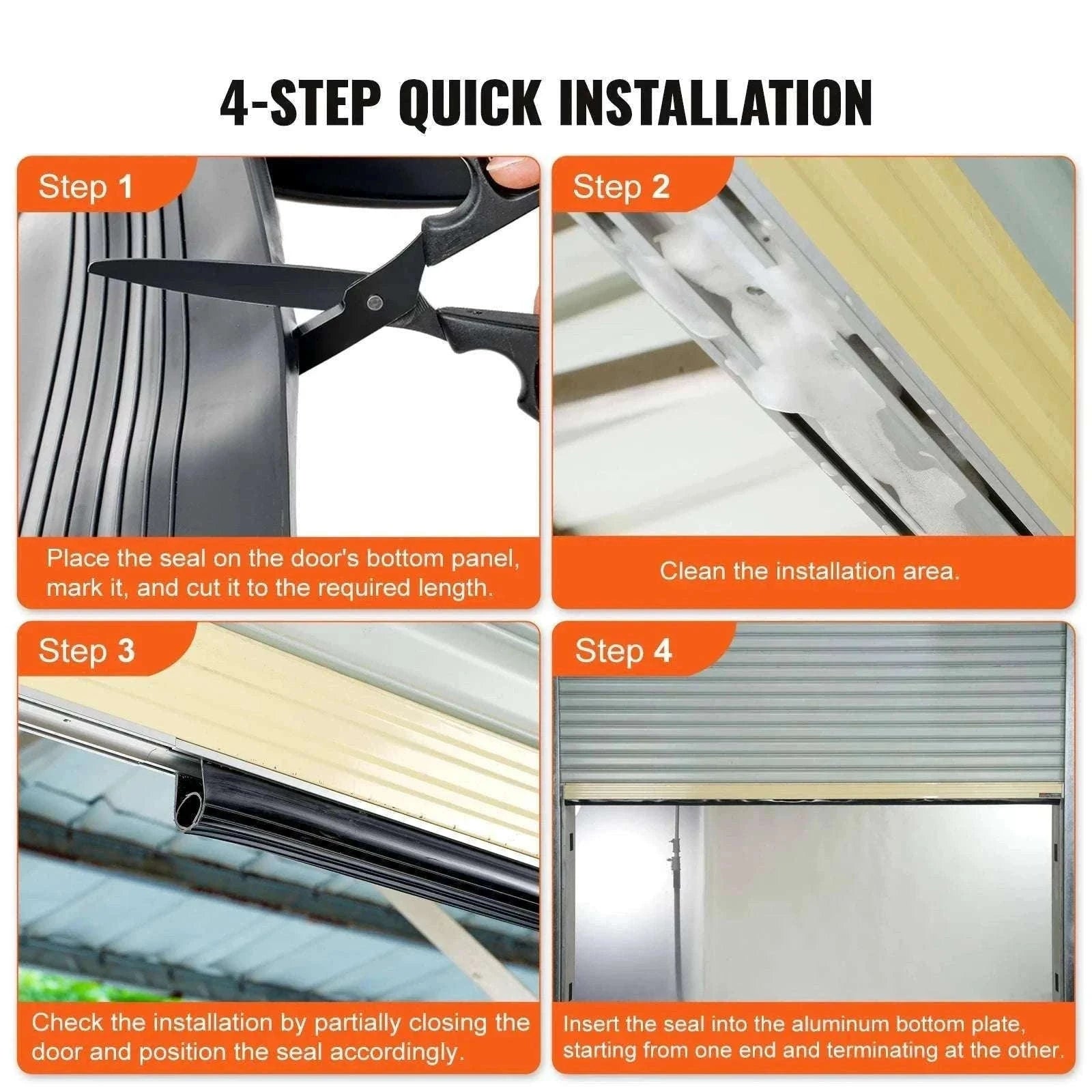 Garage Door Bottom Seal Rubber Strip U Shape Weatherproof Seal-16ft  4.8m / spain