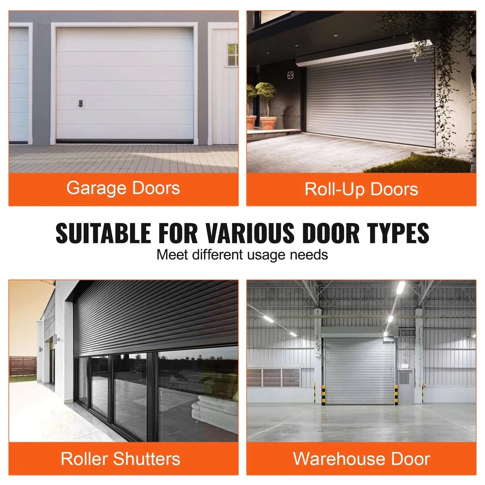 Garage Door Bottom Seal Rubber Strip U Shape Weatherproof Seal-16ft  4.8m / spain