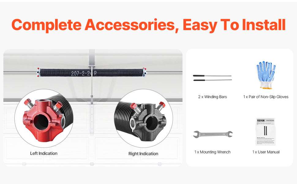 Garage Door Torsion Springs Pair 16,000 Cycles Black Coated-0.234 x2 x31in / UNITED KINGDOM
