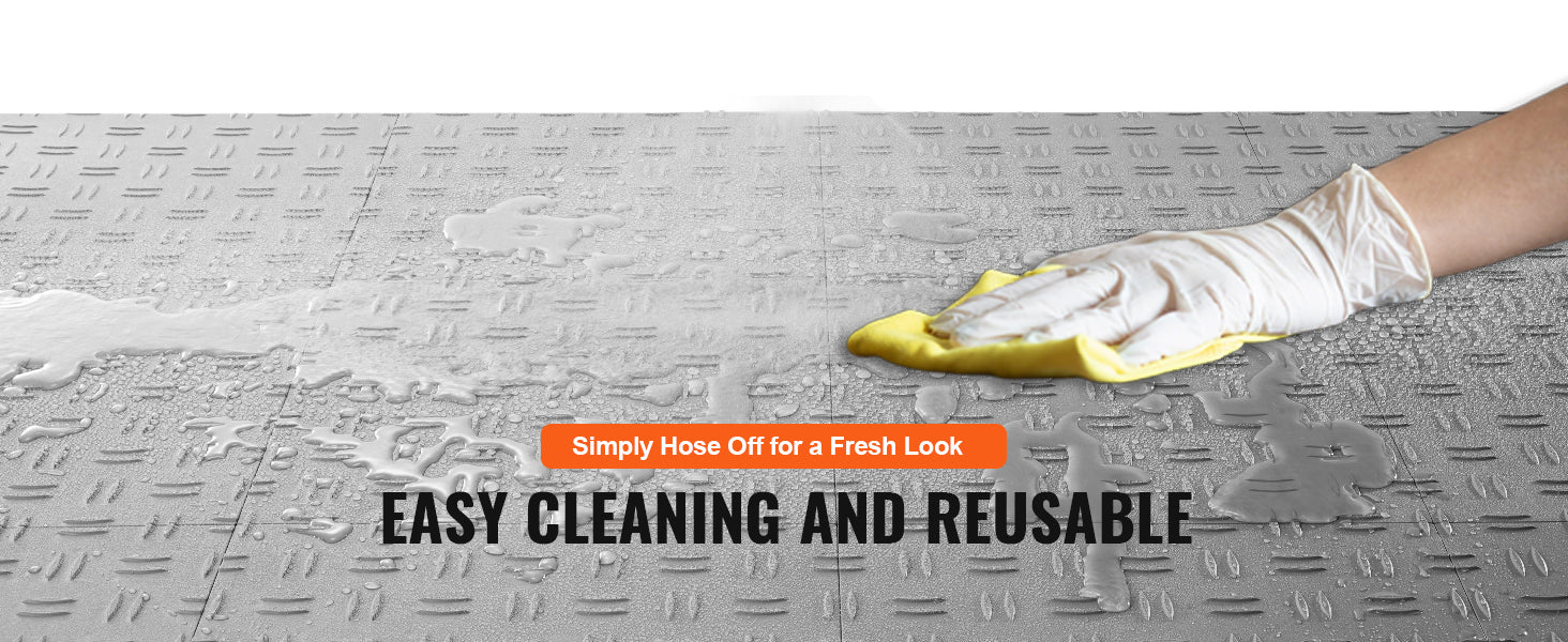 SucceBuy Garage Tiles Interlocking 12x12x0.53 in 50 Pack Garage Floor Covering Tiles Non-Slip Double-Sided Texture Flooring