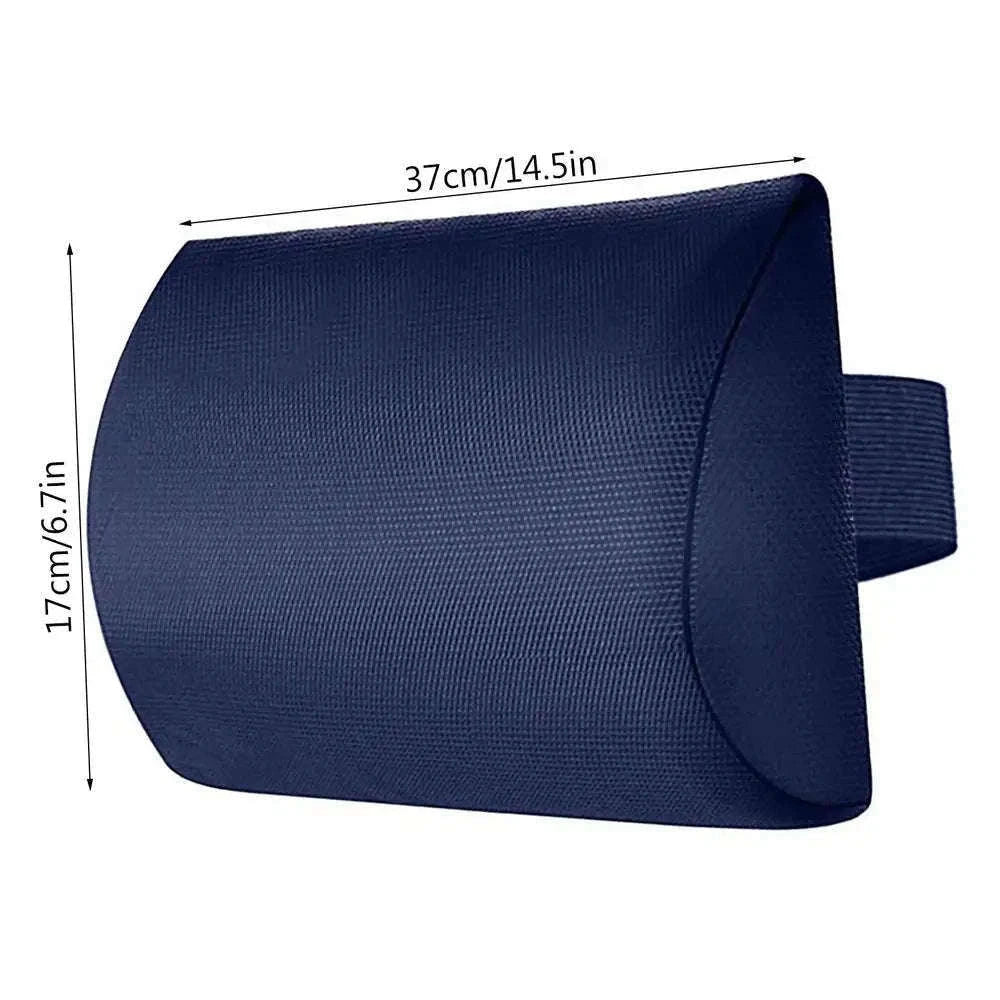 Garden Lounger Cushion Neck Pillow with Adjustable Strap-dark blue