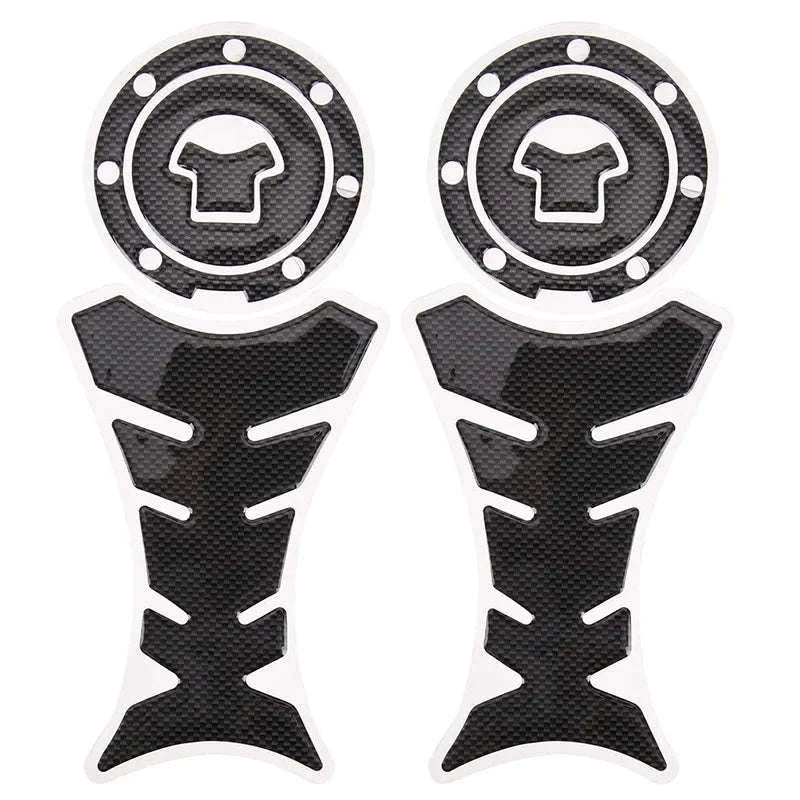 Gas Cap Cover Sticker and Protector 3D Carbon Fiber Gel-1 pcs
