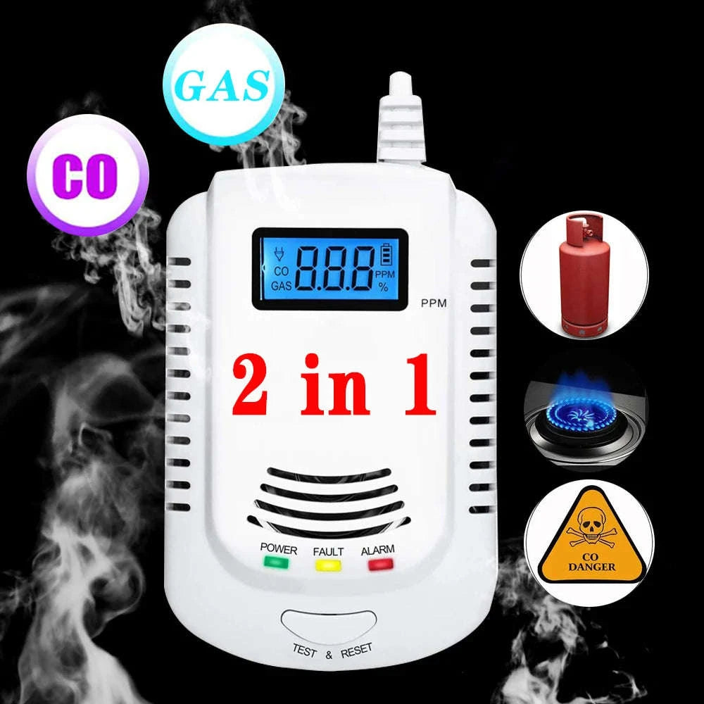 Gas Detector and Carbon Monoxide Alarm for Home Safety-CO and Gas Detector