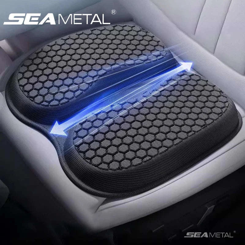 Gel Car Seat Cushion for Breathable Pressure Relief-Black