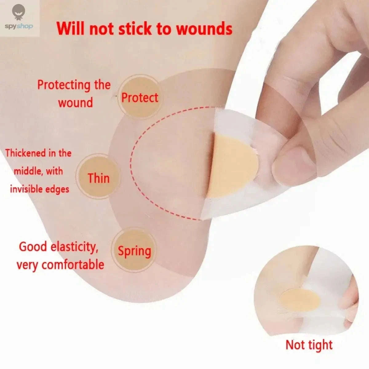 Gel Grip Heel Protectors – Adhesive Cushioned Pads for Blister-Free Comfort-WHITE