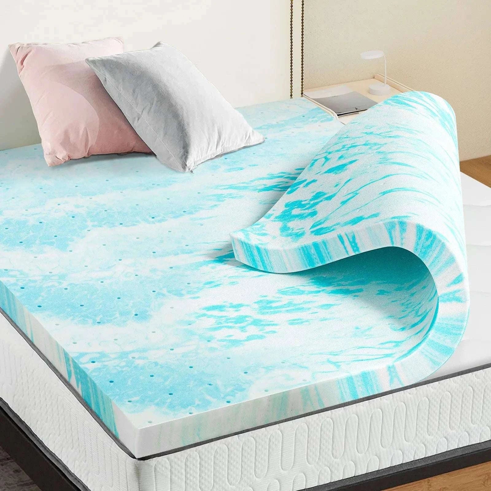 Gel Memory Foam Mattress Topper Full Size 2–3 Inch Cooling Comfort-3ln TwinXL / United States