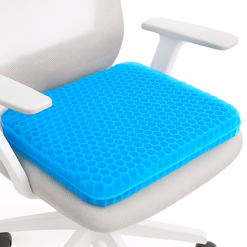 Cojín de gel en panal para un asiento más fresco y cómodo