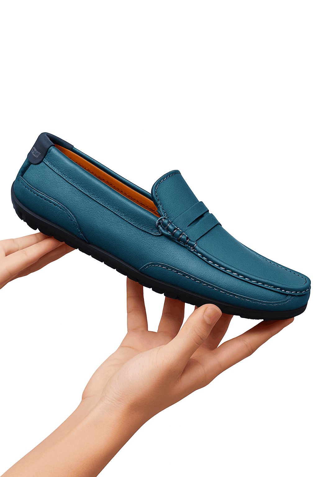 Genuine Leather Breathable Slip-On Loafers for Men-YELLOW / 42