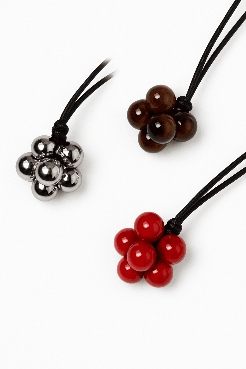 Geometric Beaded Pendant Necklace for Women – Trendy Long Cord-Leopard Print