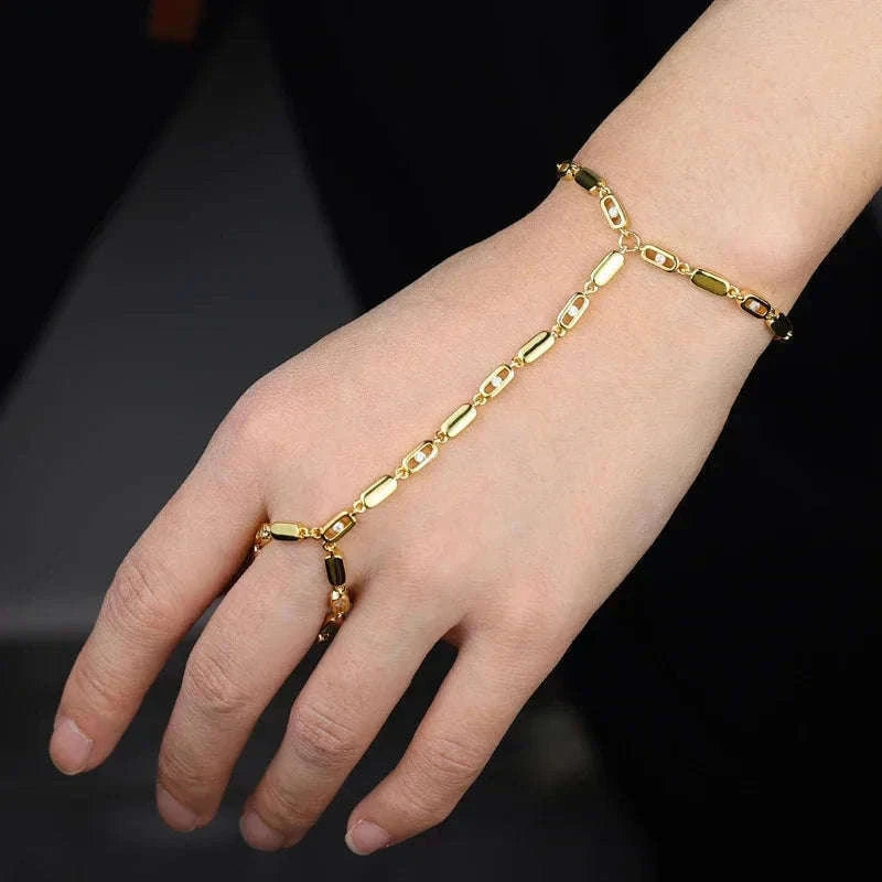 Geometric CZ Tennis Chain Y Lariat Necklace for Women – Elegant Choker Style-N482 gold