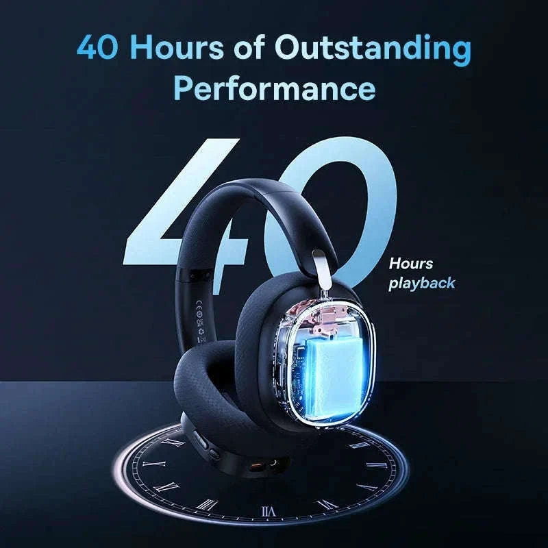 GH02 Gaming Wireless Headphone with Mic, Bluetooth 5.3, 40mm Driver, 2.4G/Wireless/Wired, RGB-Black / spain