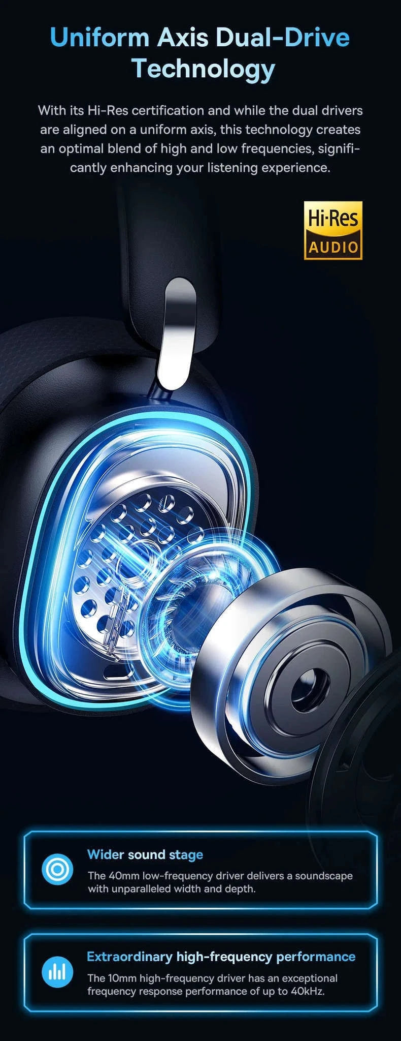 GH02 Gaming Wireless Headphone with Mic, Bluetooth 5.3, 40mm Driver, 2.4G/Wireless/Wired, RGB-Black / spain