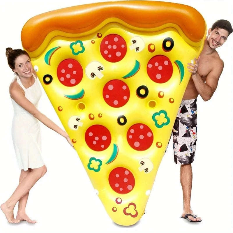 Giant Inflatable Pizza Slice Pool Float with Cup Holders-United States / Pizza Slice Pool