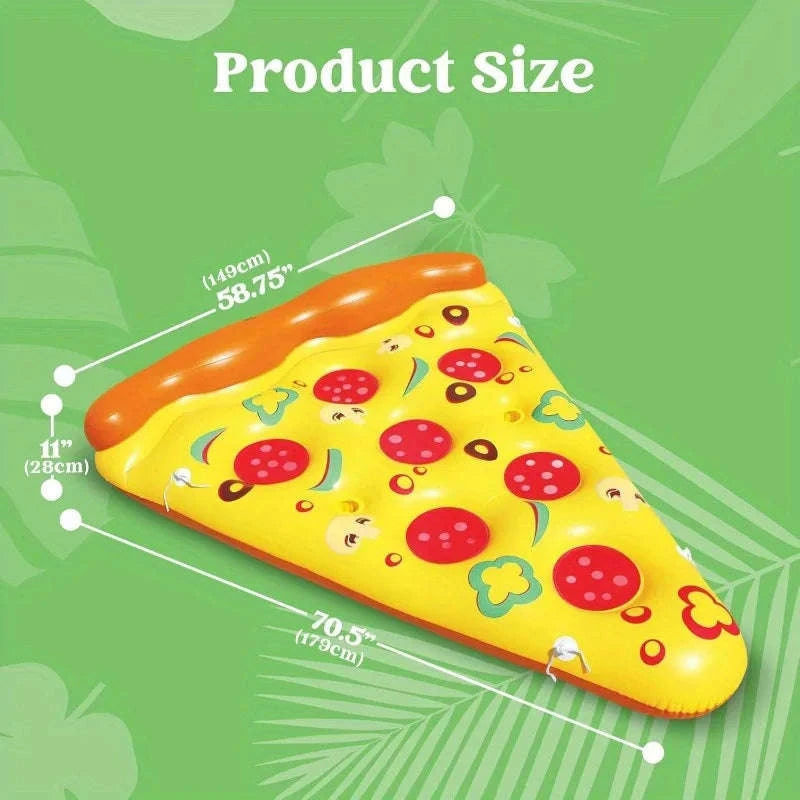 Giant Inflatable Pizza Slice Pool Float with Cup Holders-United States / Pizza Slice Pool