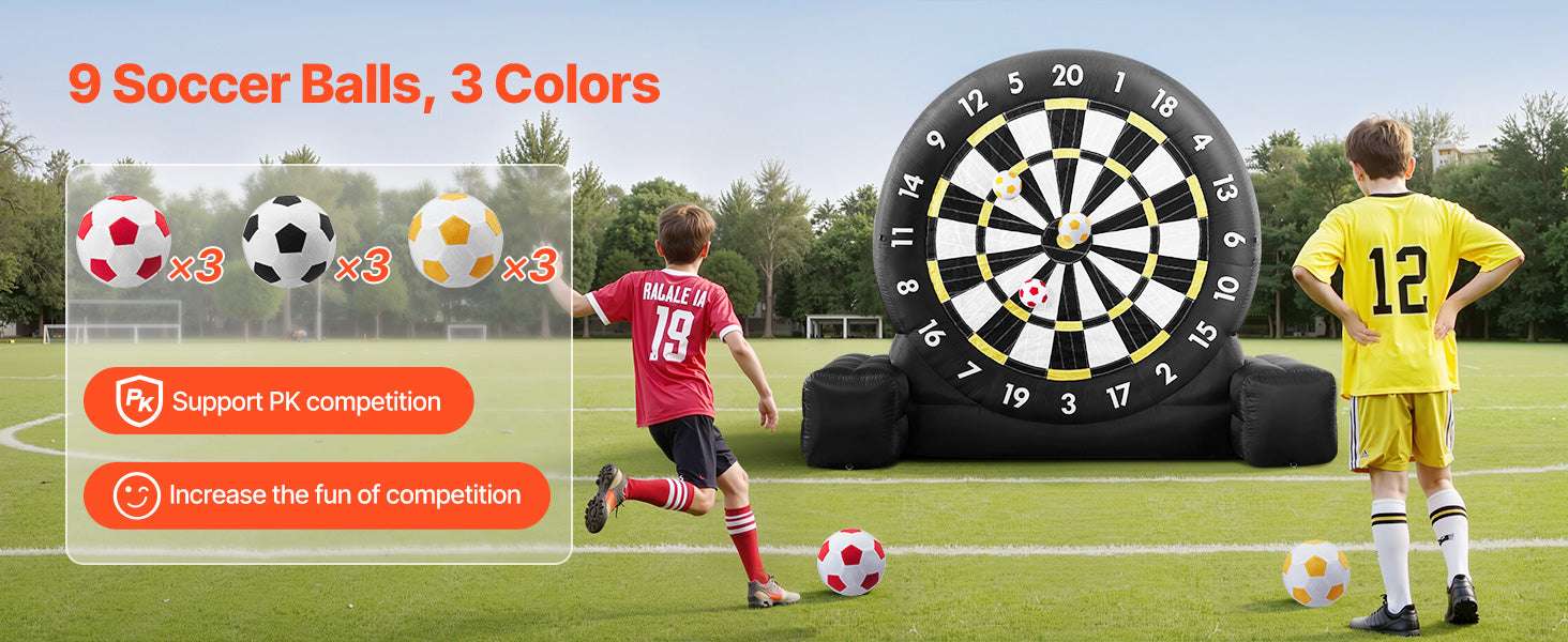 Giant Inflatable Soccer Dart Board Game with Balls & Pump-2.5m / United States