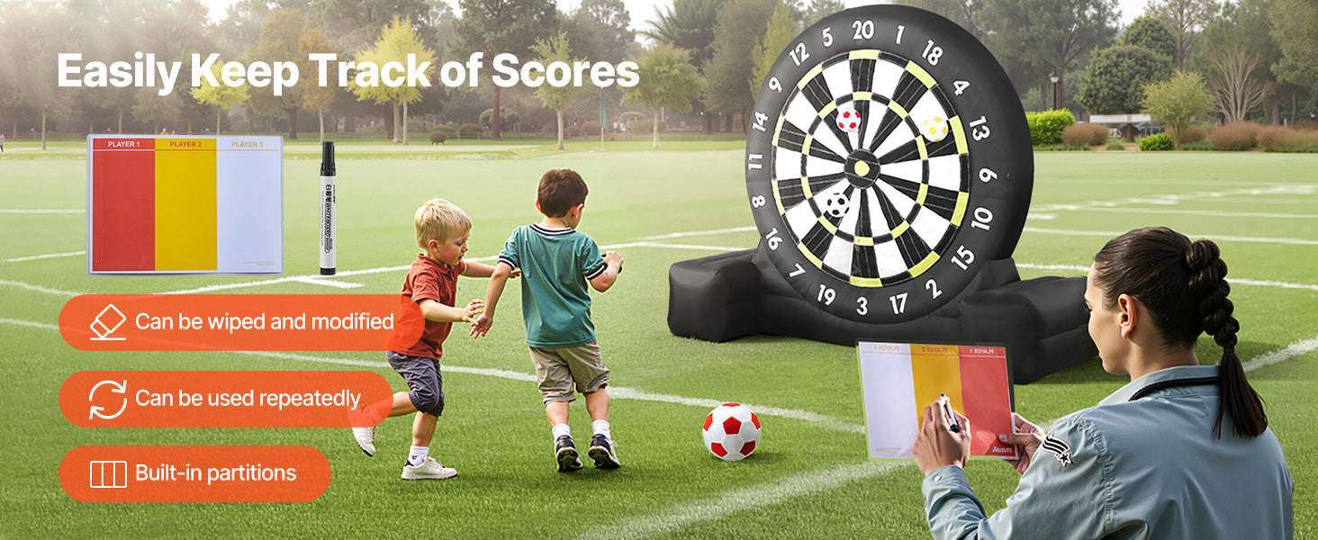 Giant Inflatable Soccer Dart Board Game with Balls & Pump-2.5m / United States