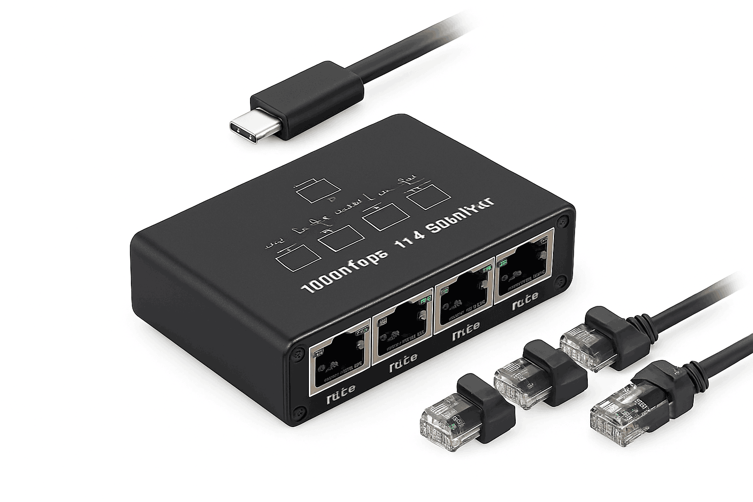Gigabit RJ45 Ethernet Splitter 1 to 2 Adapter-1 to 2