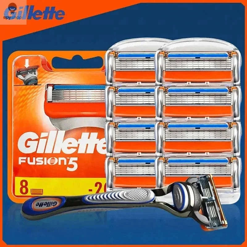 Gillette Fusion 5 Razor Blades for Smooth, Precise Shaving-8Blades1holder1C