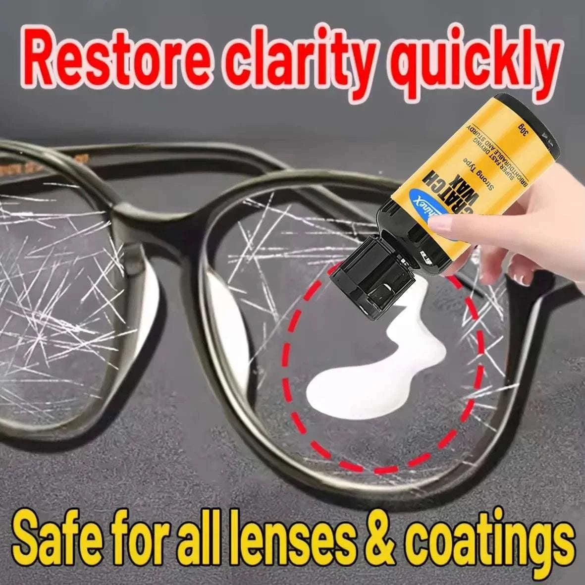 Glasses Scratch Repair Resin for Clear Lenses and Shine Restore-1PCS