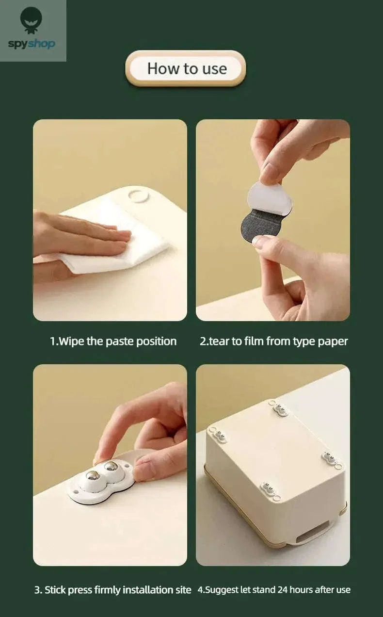 GlideOn Adhesive Casters – 4PCS Stick‑On Wheels for Effortless Furniture Movement-Nylon 4pcs