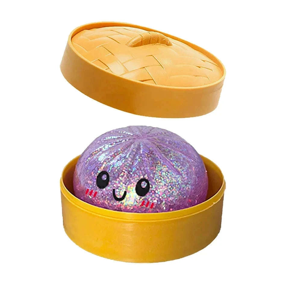 Glitter Dumpling Squishy Stress Relief Toy with Box-A