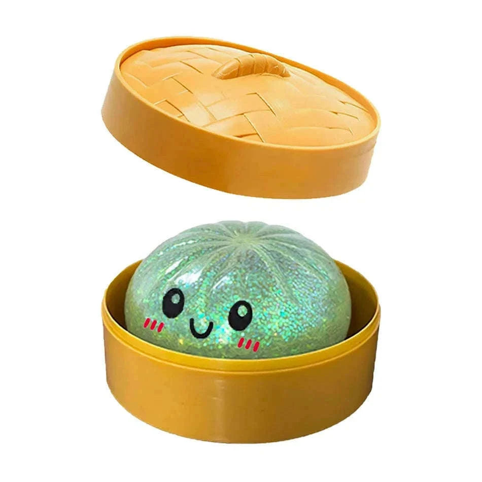 Glitter Dumpling Squishy Stress Relief Toy with Box-A