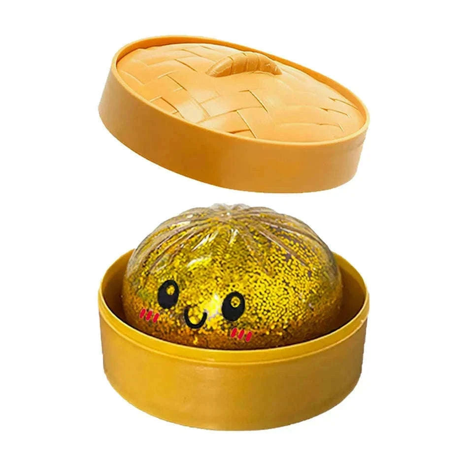 Glitter Dumpling Squishy Stress Relief Toy with Box-A