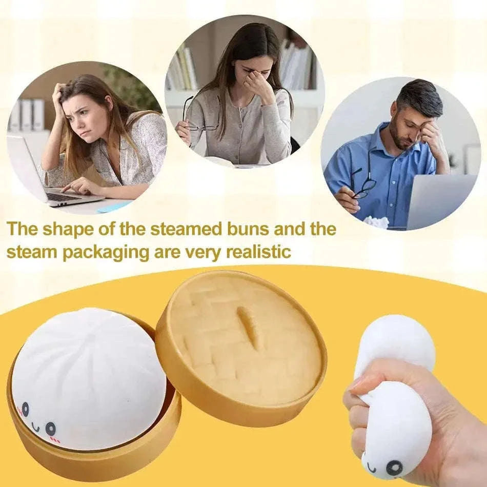 Glitter Dumpling Squishy Stress Relief Toy with Box-A