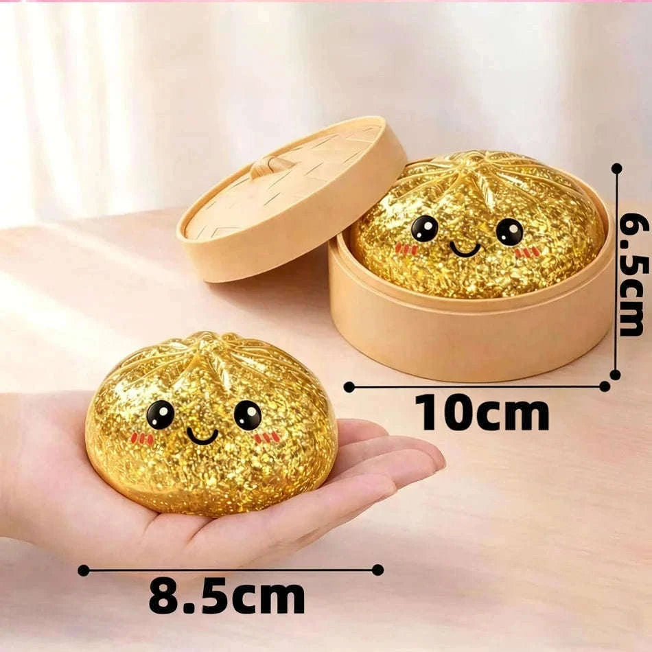 Glitter Dumpling Squishy Stress Relief Toy with Box-A